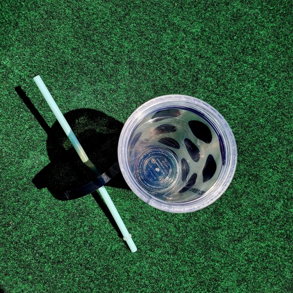 Starbucks Black Polka Dots Tumbler 16 oz. Tumbler Cold Beverage W/Straw - Picture 5 of 9